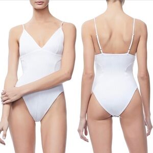 Good American Not So Basic Camisole Bodysuit White - Size XS
